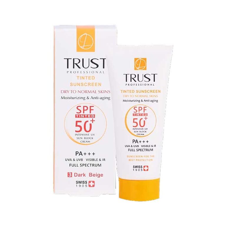 کرم ضد آفتاب رنگی و ضد پیری بژ تیره پوست خشک تا نرمال