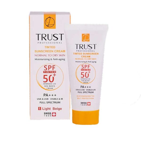 کرم ضد آفتاب رنگی و ضد پیری بژ روشن پوست خشک تا نرمال