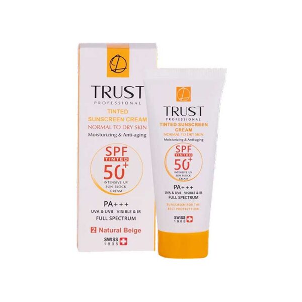 کرم ضد آفتاب رنگی و ضد پیری بژ طبیعی پوست خشک تا نرمال