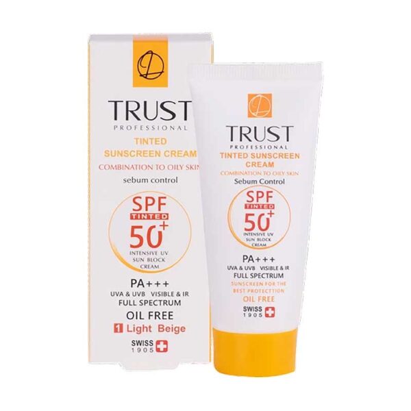 کرم ضد آفتاب رنگی و کنترل چربی بژ روشن پوست مختلط تا چرب